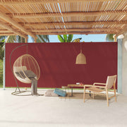 Retractable garden screen 220x600 cm red