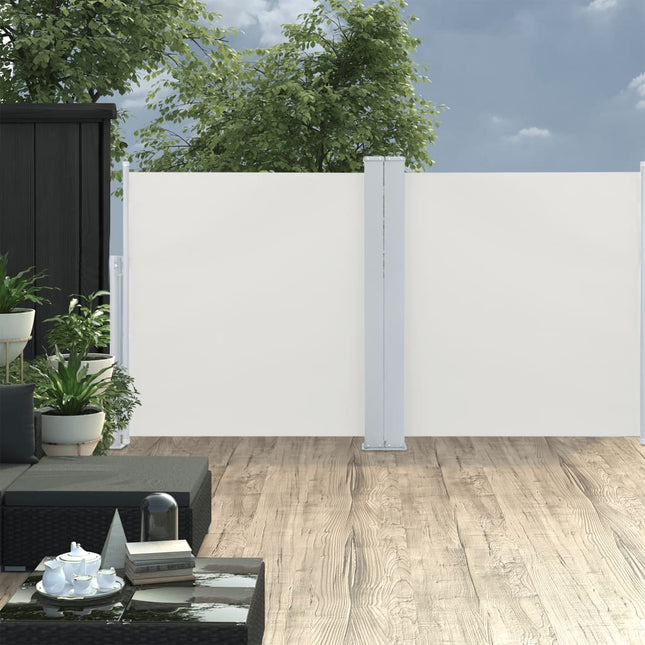 Windscherm Uittrekbaar Kleurig Crème 117 x 600 cm