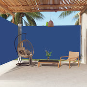Retractable wind screen 220x600 cm blue
