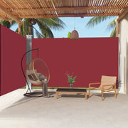 Retractable Windbreak 220x600 cm Red