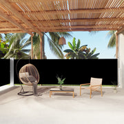 Retractable side awning 160x1000 cm black
