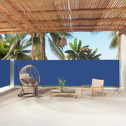 Retractable Windscreen 160x1000 cm blue