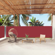 Retractable side awning 160x1000 cm red