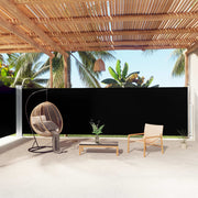 Retractable Windscreen 180x1000 cm Black