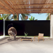 Retractable Windscreen 220x1000 cm Black