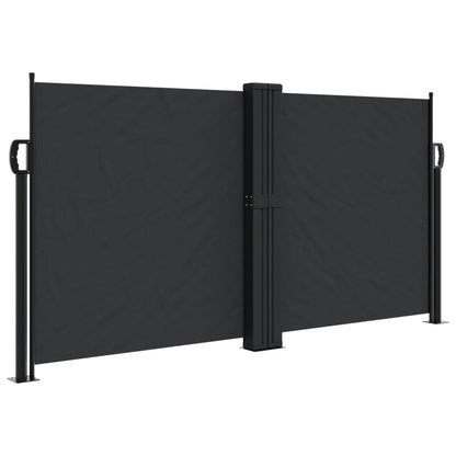 Windscherm Uittrekbaar Zwart 117 x 1200 cm