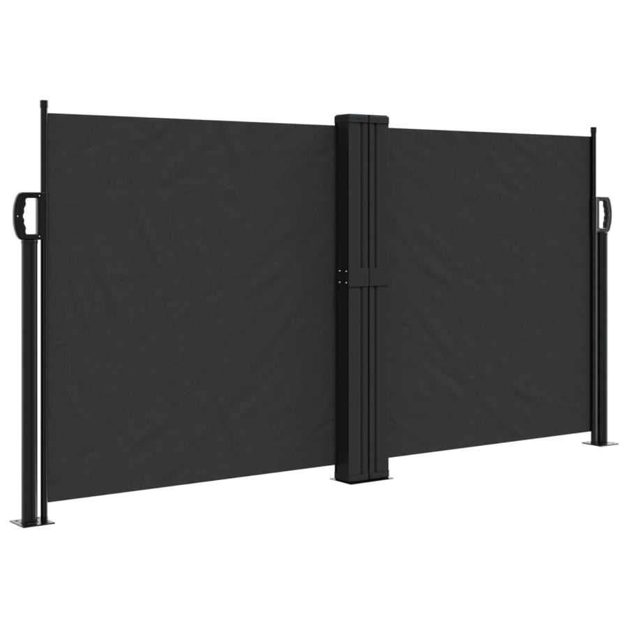 Windscherm Uittrekbaar Zwart 117 x 1200 cm