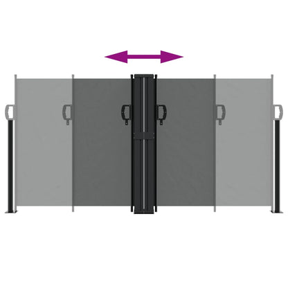 Windscherm uittrekbaar 117x1200 cm antracietkleurig 117 x 1200 cm