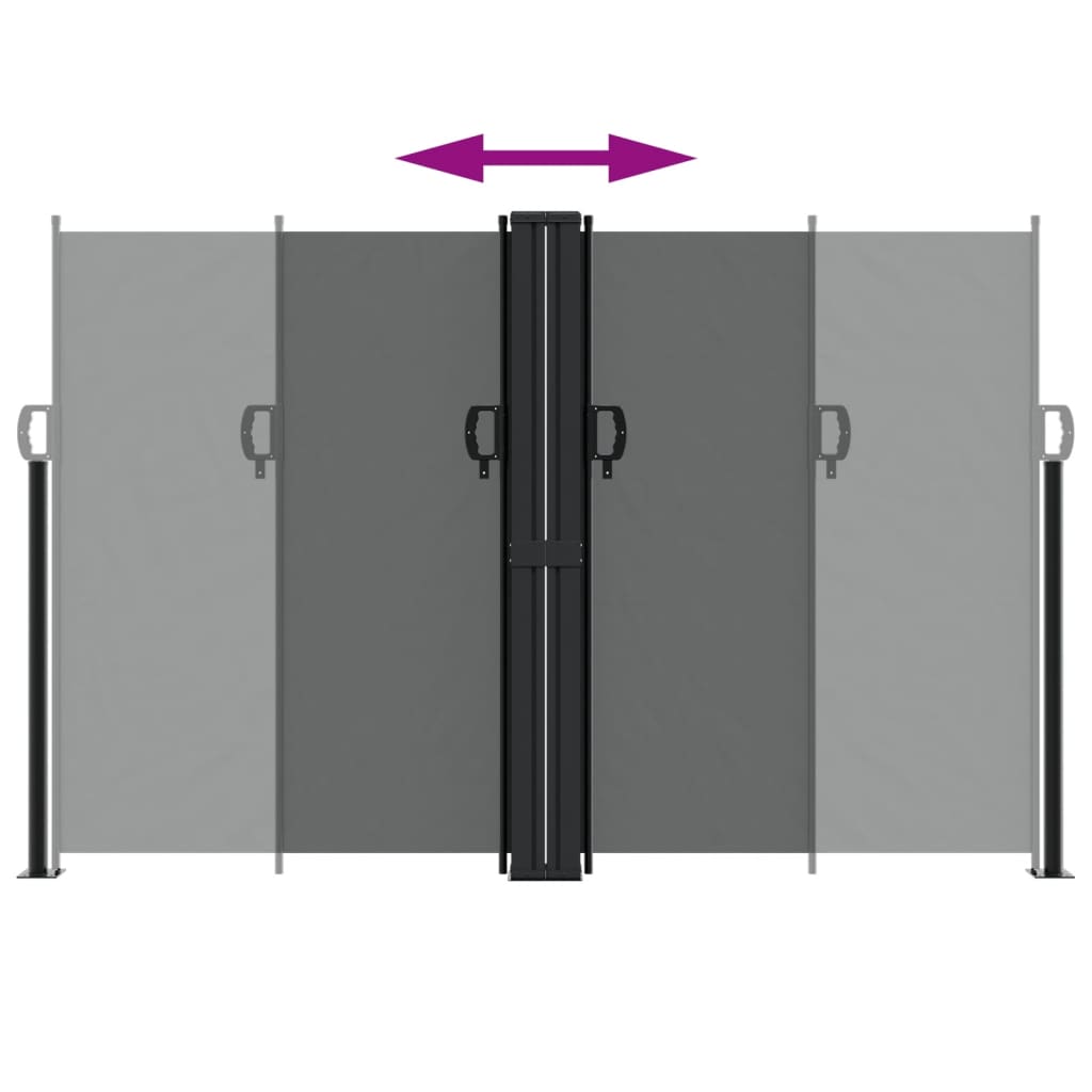 Windscherm uittrekbaar 160x1200 cm antracietkleurig 160 x 1200 cm