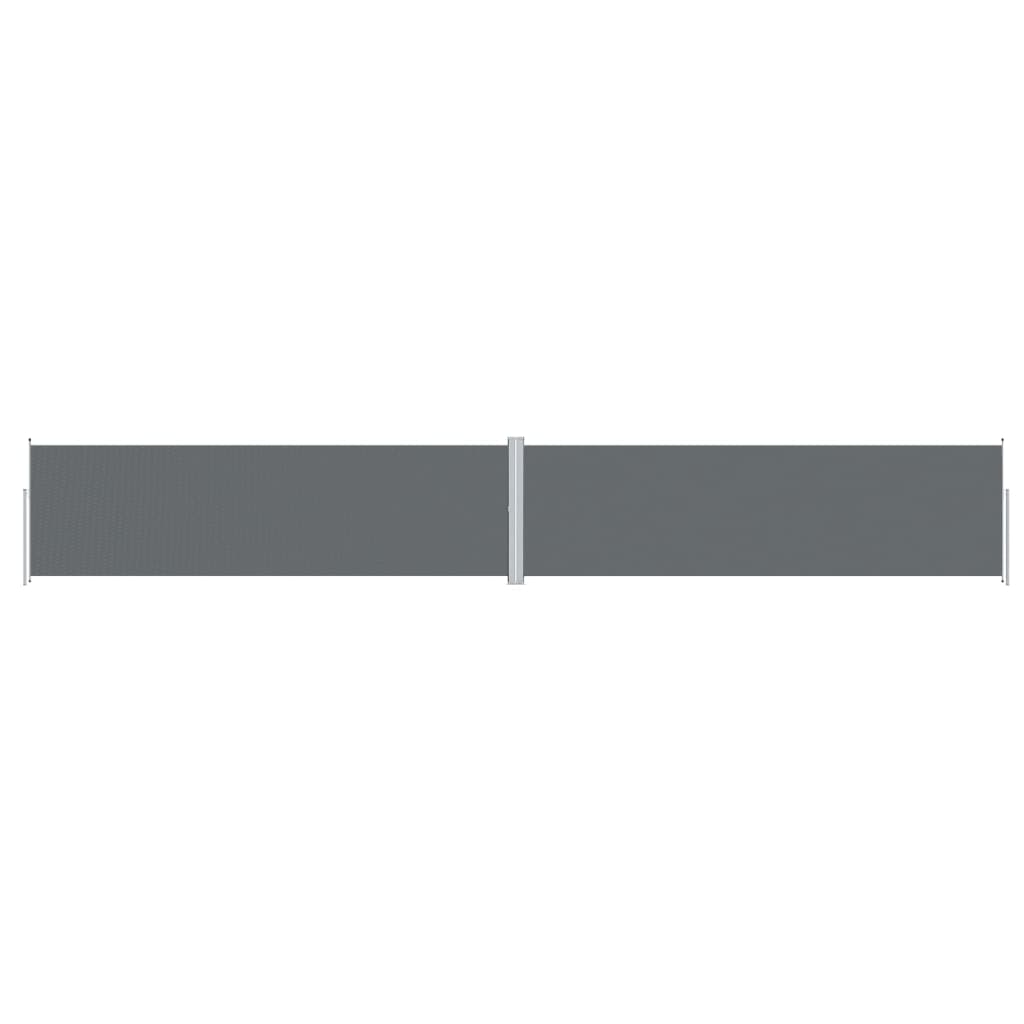 Windscherm uittrekbaar 180x1200 cm antracietkleurig 180 x 1200 cm