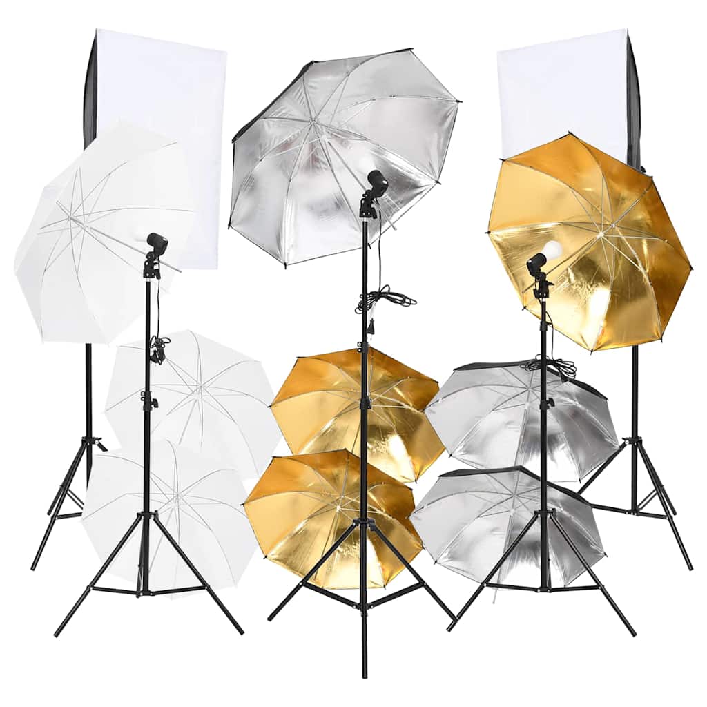 Fotostudioset Met Verlichtingsset En Softboxen 9