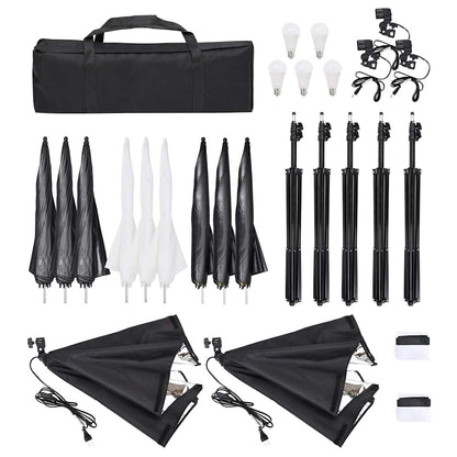 Fotostudioset Met Verlichtingsset En Softboxen 9