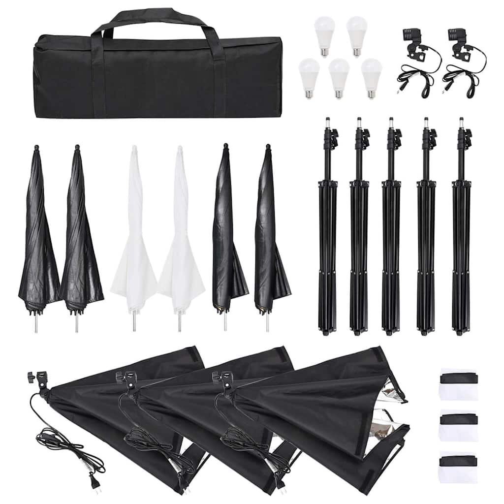 Fotostudioset Met Verlichtingsset En Softboxen 6