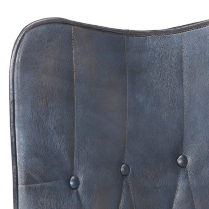 Fauteuil echt leer grijs Grijs Echt leer