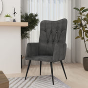 Fauteuil canvas zwart 55x41x97 cm
