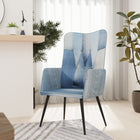 Fauteuil canvas denim patchwork Blauw Canvas