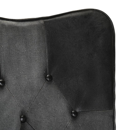 Fauteuil echt leer zwart en grijs Zwart en grijs Echt leer