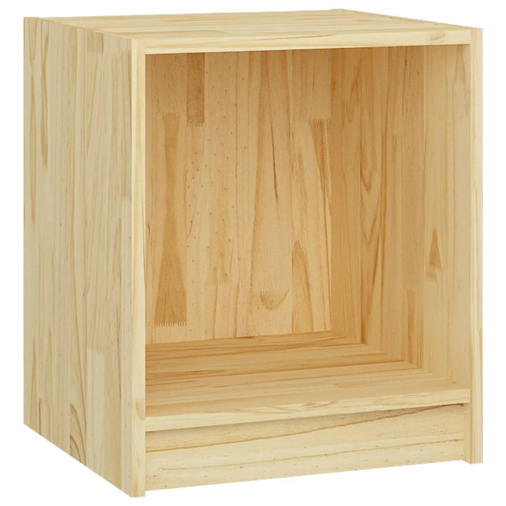 Nachtkastje 35,5X33,5X4,5 Cm Massief Grenenhout 1 Naturel