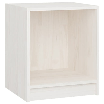 Nachtkastjes St 35,5X33,5X41,5 Cm Massief Grenenhout 2 Wit