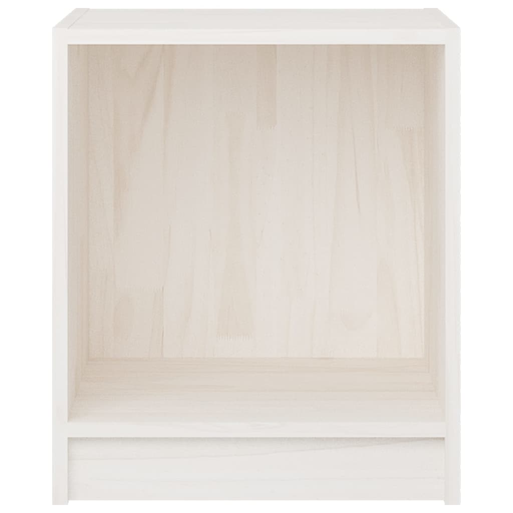 Nachtkastjes St 35,5X33,5X41,5 Cm Massief Grenenhout 2 Wit
