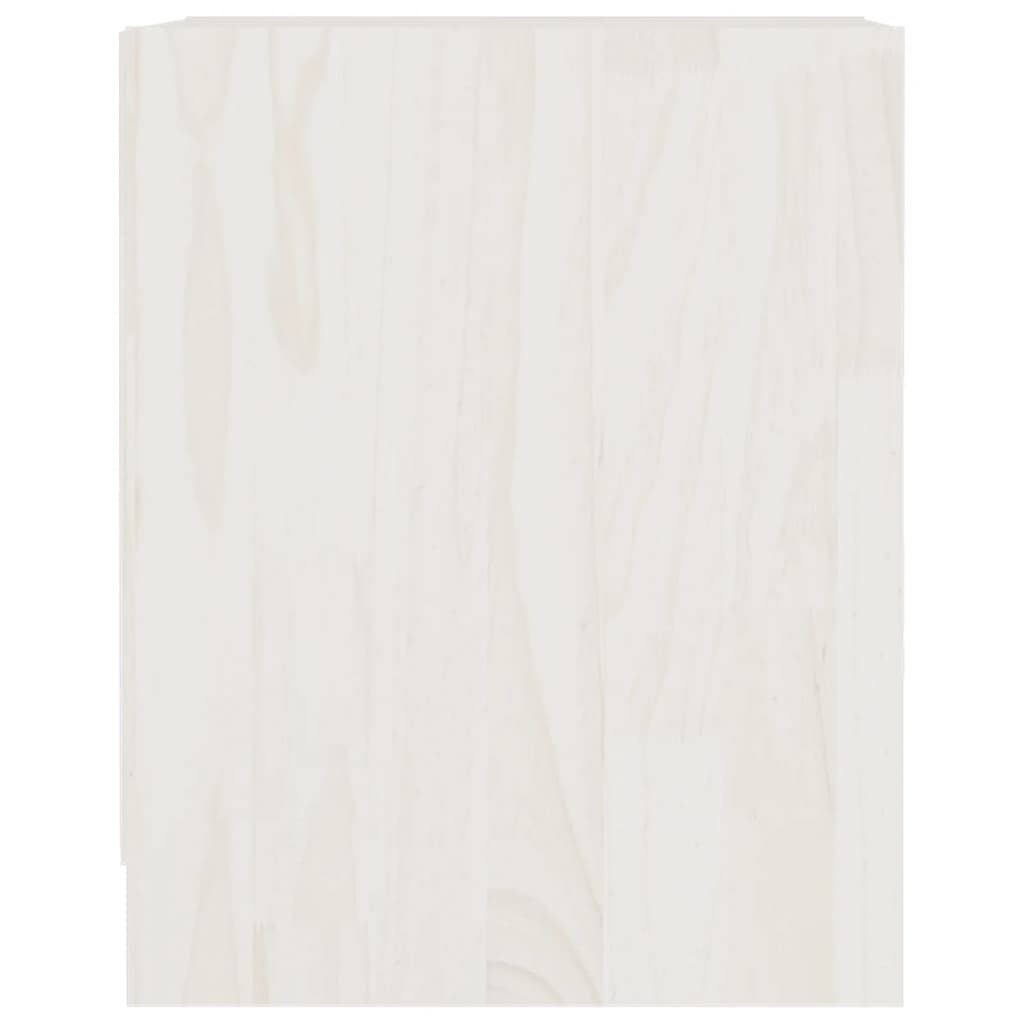 Nachtkastjes St 35,5X33,5X41,5 Cm Massief Grenenhout 2 Wit