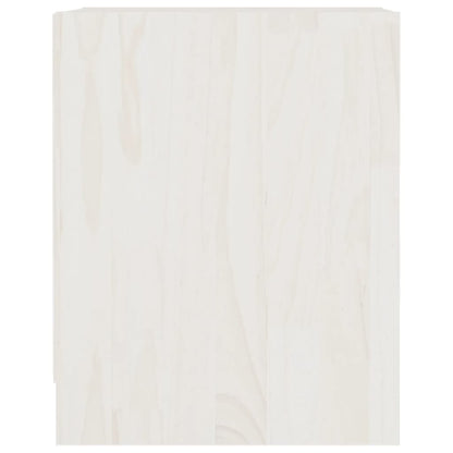 Nachtkastjes St 35,5X33,5X41,5 Cm Massief Grenenhout 2 Wit