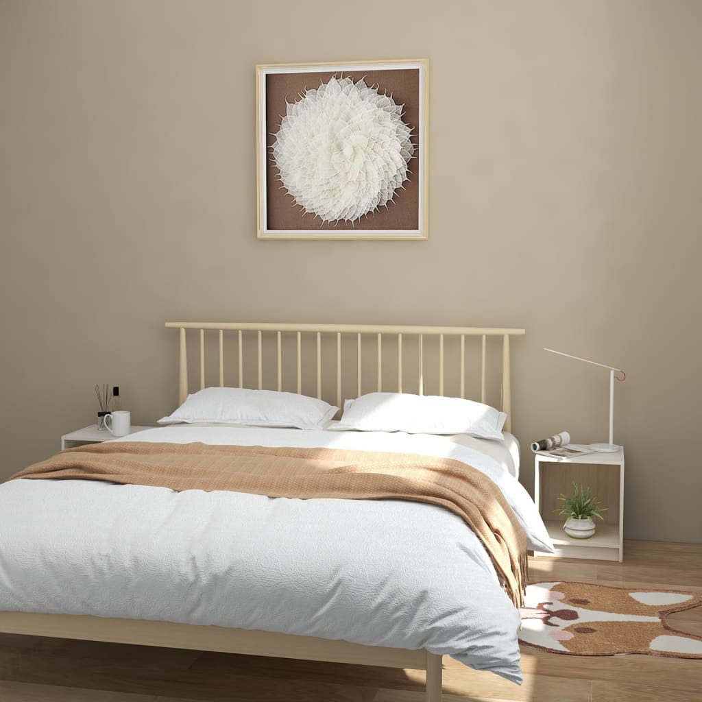 Nachtkastjes St 35,5X33,5X41,5 Cm Massief Grenenhout 2 Wit
