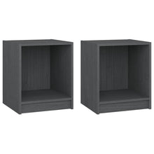 Nachtkastjes St 35,5X33,5X41,5 Cm Massief Grenenhout 2 Grijs