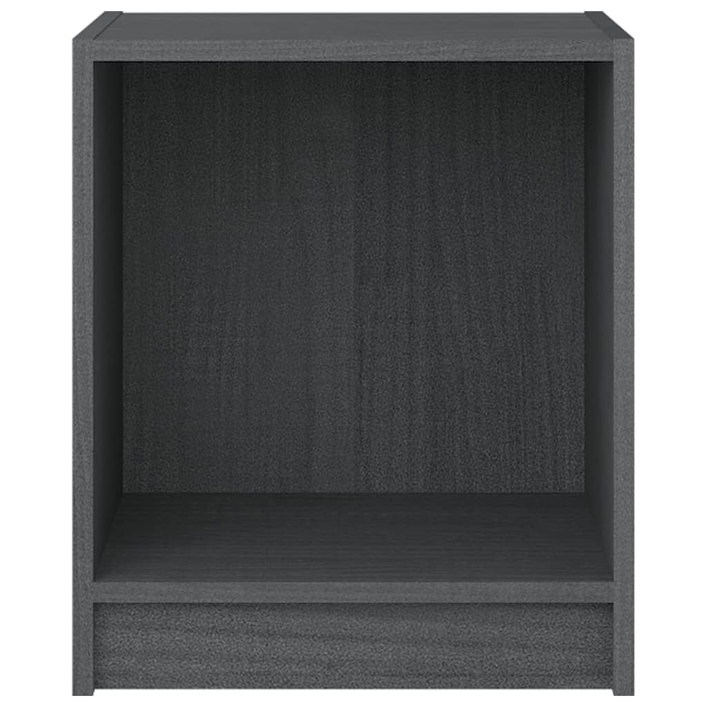 Nachtkastjes St 35,5X33,5X41,5 Cm Massief Grenenhout 2 Grijs