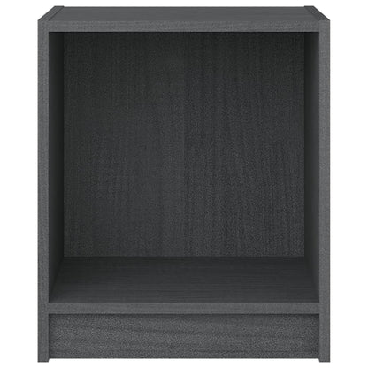 Nachtkastjes St 35,5X33,5X41,5 Cm Massief Grenenhout 2 Grijs
