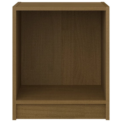 Nachtkastje 35,5X33,5X4,5 Cm Massief Grenenhout 1 Honingbruin