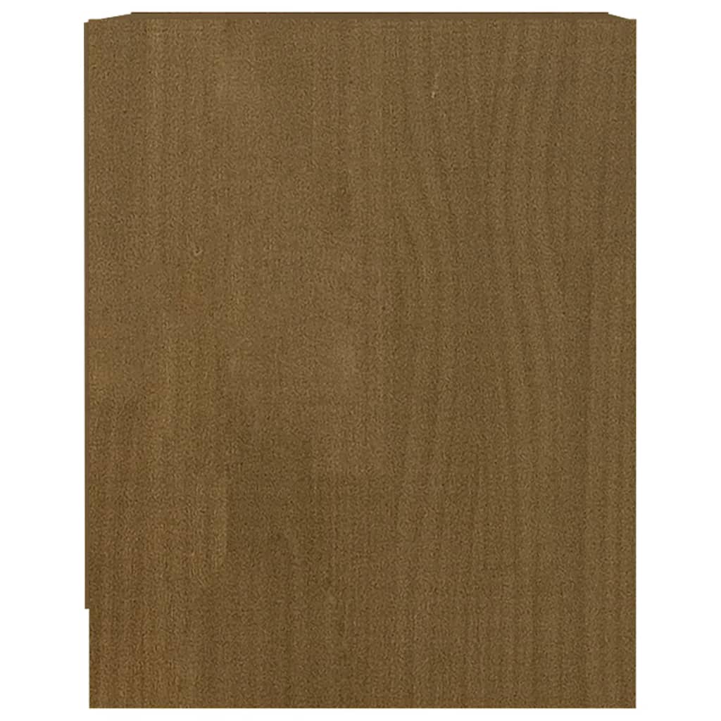 Nachtkastje 35,5X33,5X4,5 Cm Massief Grenenhout 1 Honingbruin