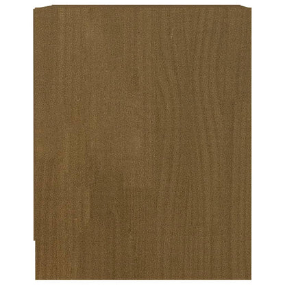 Nachtkastje 35,5X33,5X4,5 Cm Massief Grenenhout 1 Honingbruin