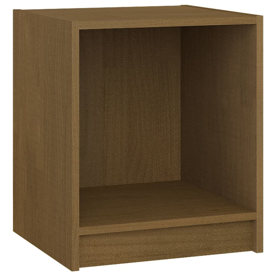 Nachtkastjes St 35,5X33,5X41,5 Cm Grenenhout 2 Honingbruin