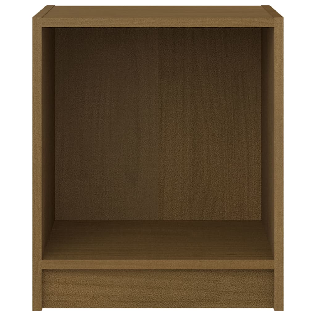 Nachtkastjes St 35,5X33,5X41,5 Cm Grenenhout 2 Honingbruin