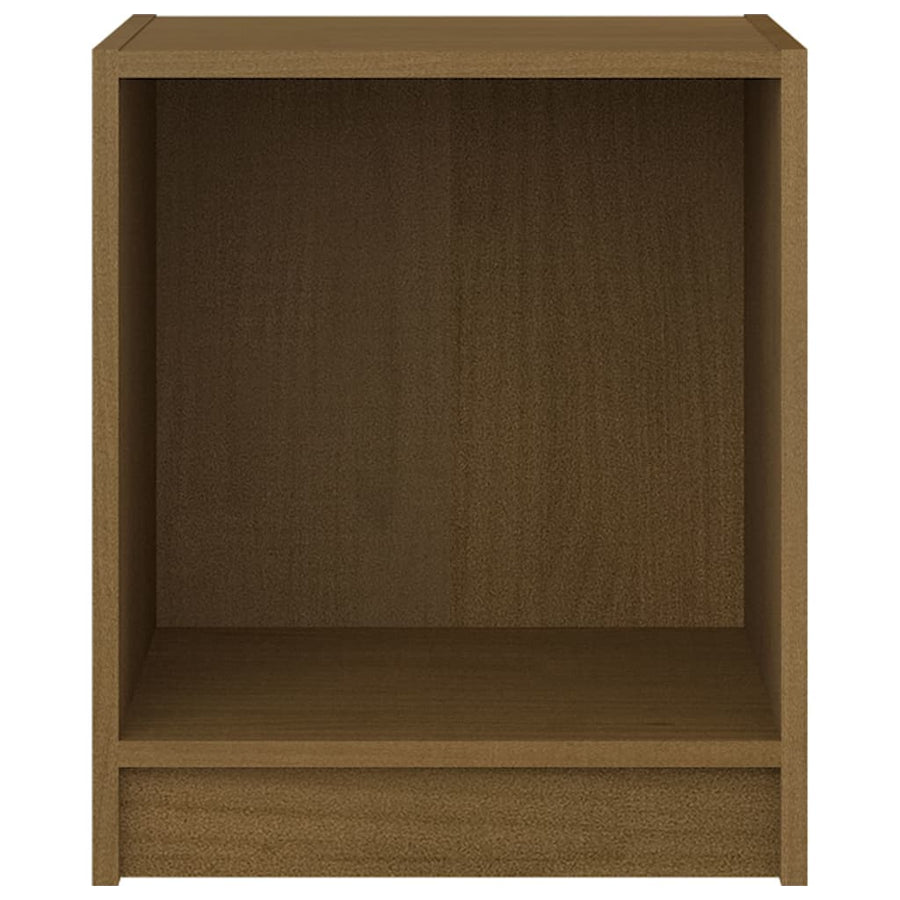 Nachtkastjes St 35,5X33,5X41,5 Cm Grenenhout 2 Honingbruin
