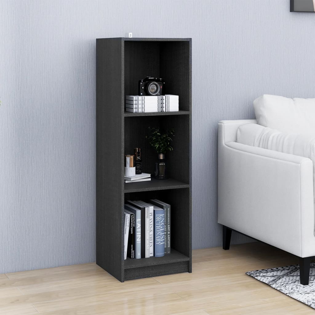 Boekenkast/Kamerscherm 36X33X0 Cm Massief Grenenhout Grijs