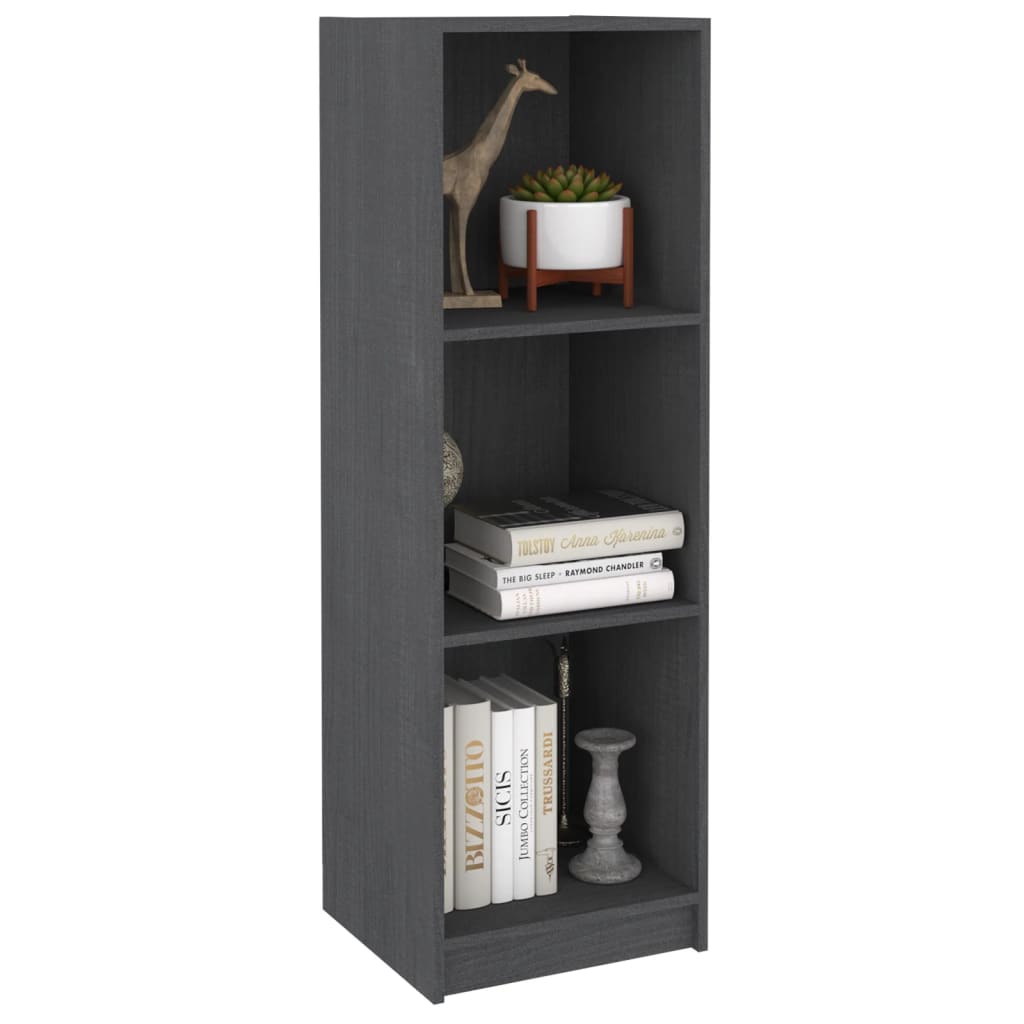 Boekenkast/Kamerscherm 36X33X0 Cm Massief Grenenhout Grijs