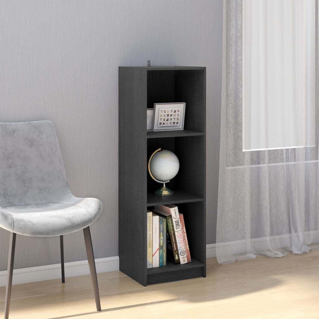 Boekenkast/Kamerscherm 36X33X0 Cm Massief Grenenhout Grijs