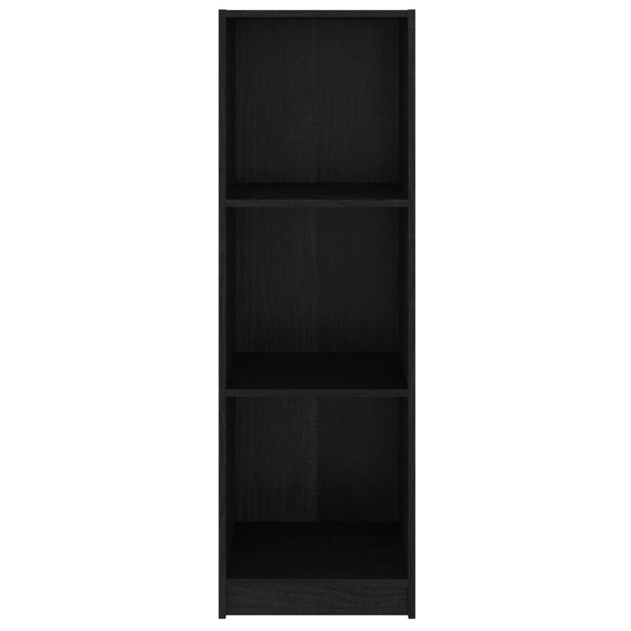 Boekenkast/Kamerscherm 36X33X0 Cm Massief Grenenhout Zwart