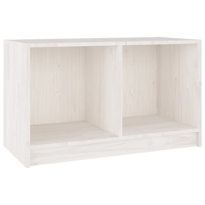 Tv-Meubel 70X33X42 Cm Massief Grenenhout Wit