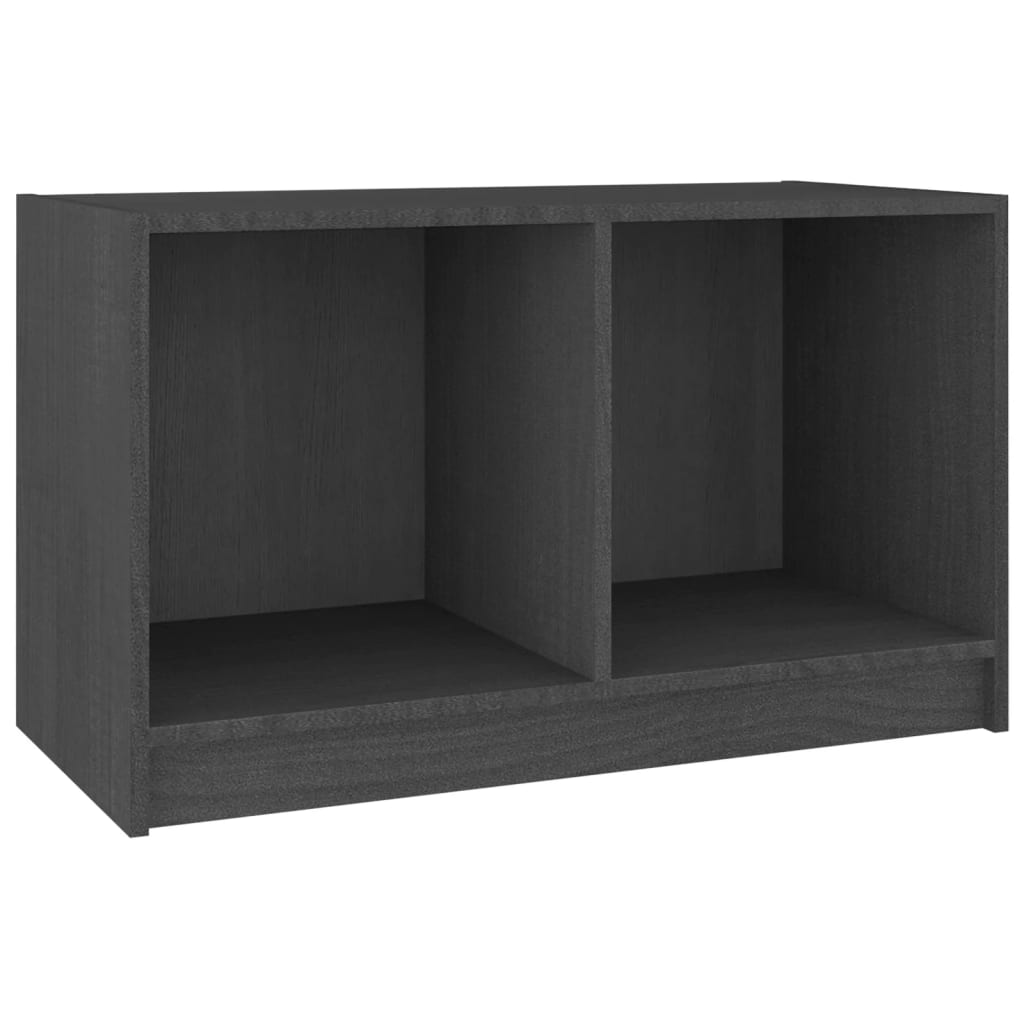 Tv-Meubel 70X33X42 Cm Massief Grenenhout Grijs