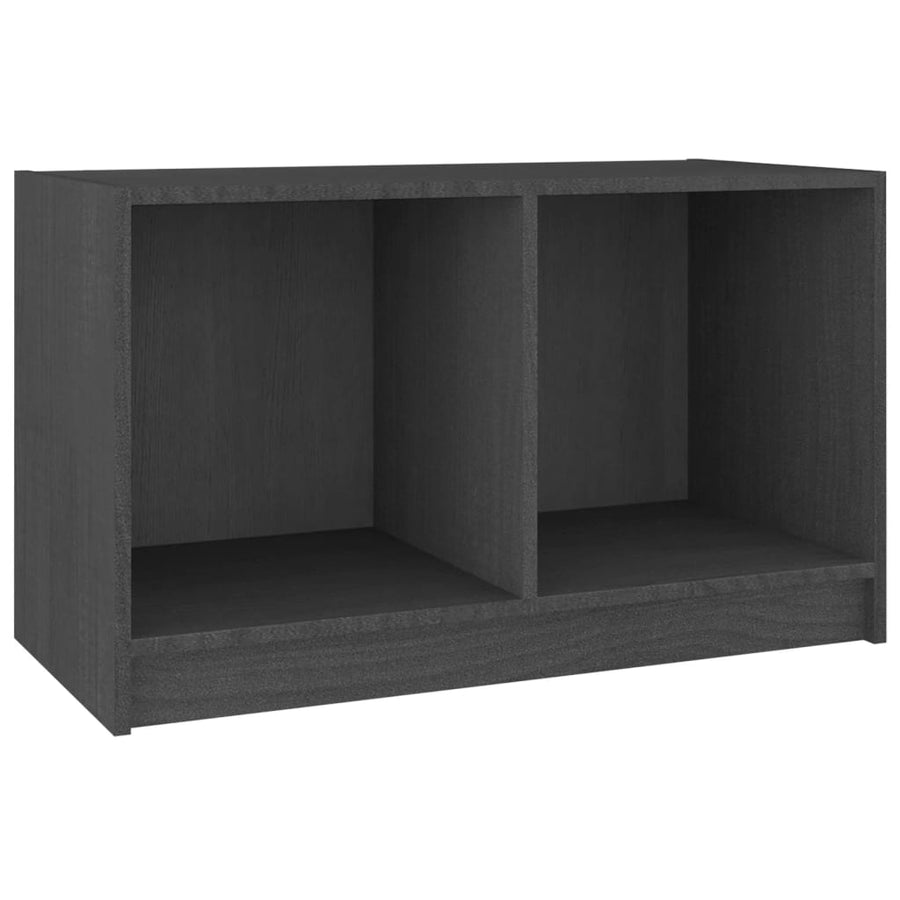 Tv-Meubel 70X33X42 Cm Massief Grenenhout Grijs