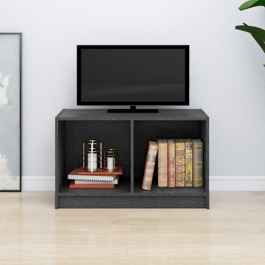 Tv-Meubel 70X33X42 Cm Massief Grenenhout Grijs