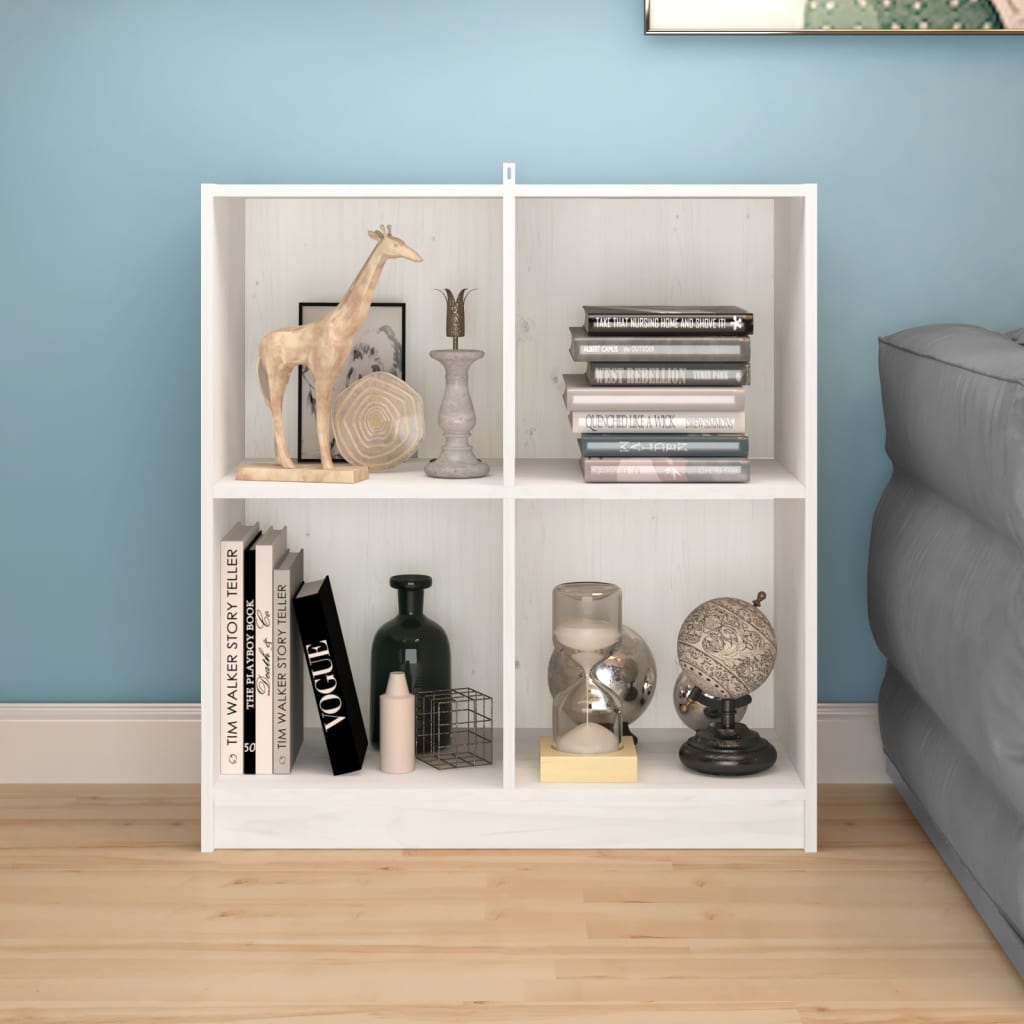 Dressoir 70X33X76 Cm Massief Grenenhout Wit