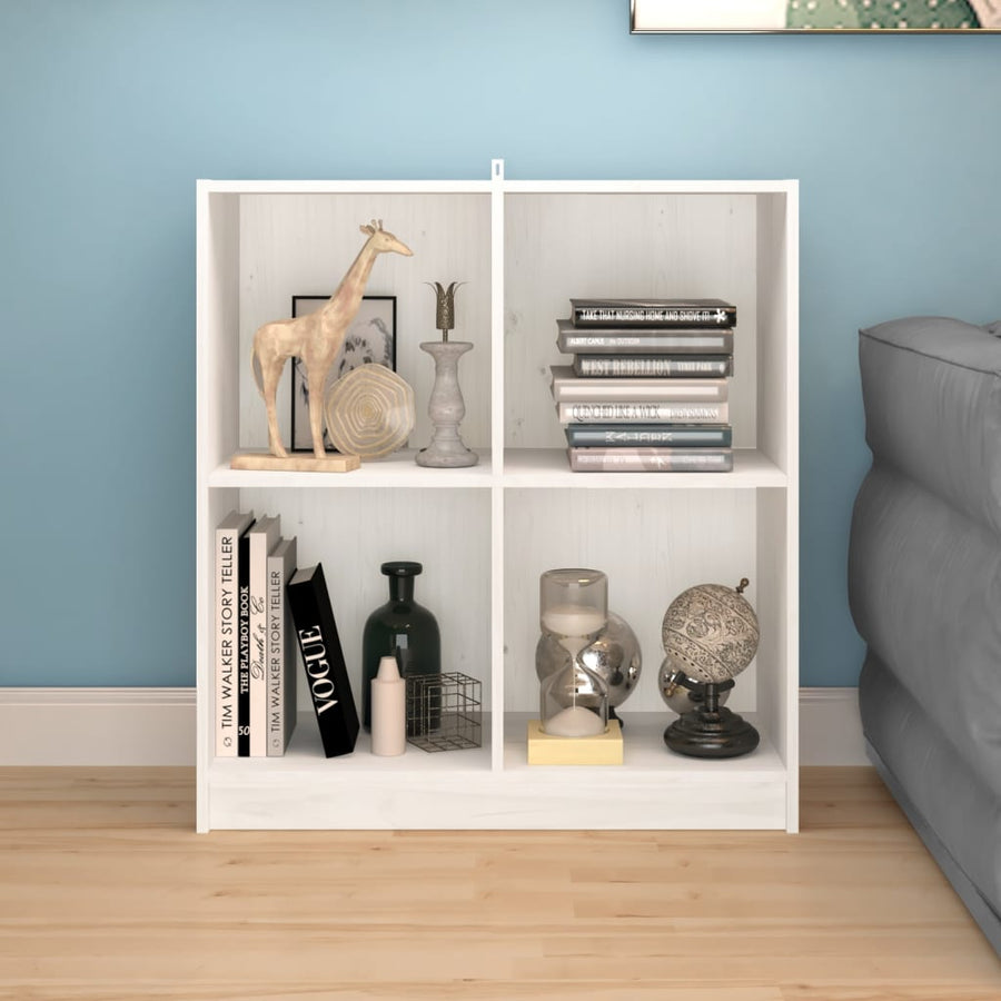 Dressoir 70X33X76 Cm Massief Grenenhout Wit