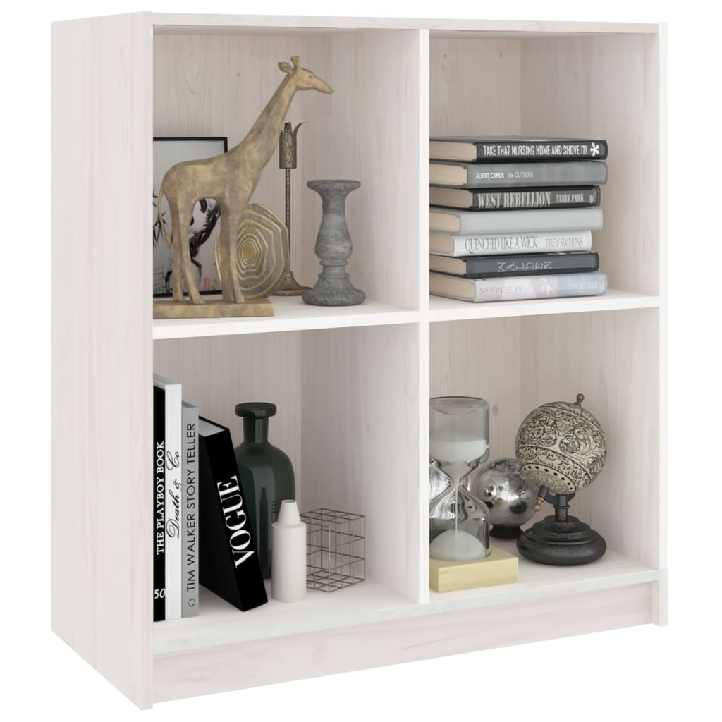 Dressoir 70X33X76 Cm Massief Grenenhout Wit