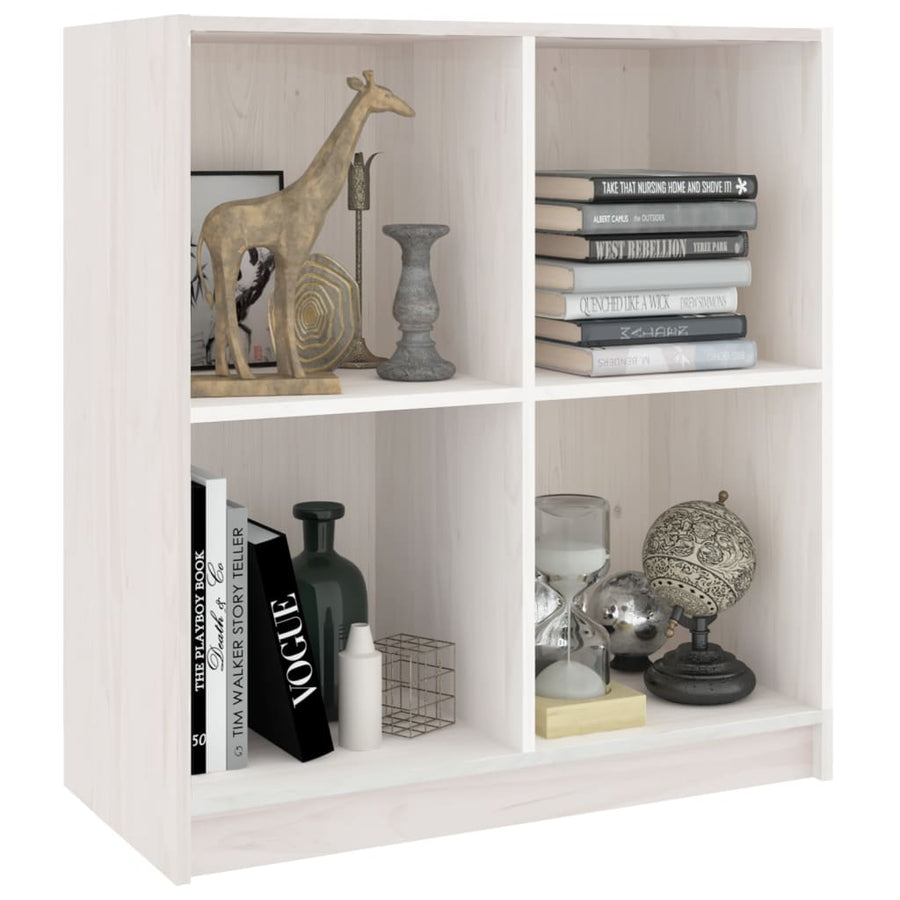 Dressoir 70X33X76 Cm Massief Grenenhout Wit