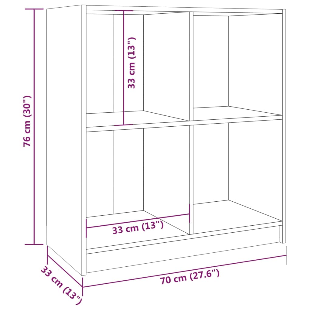 Dressoir 70X33X76 Cm Massief Grenenhout Honingbruin