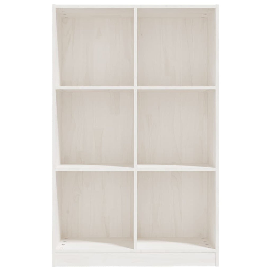 Boekenkast 70x33x110 cm massief grenenhout wit
